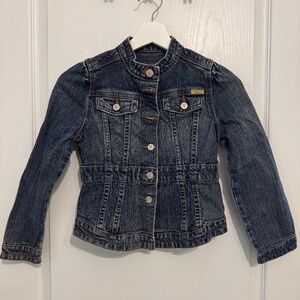 Levi's Strauss Signature girls medium denim jacket blue jean fitted like new